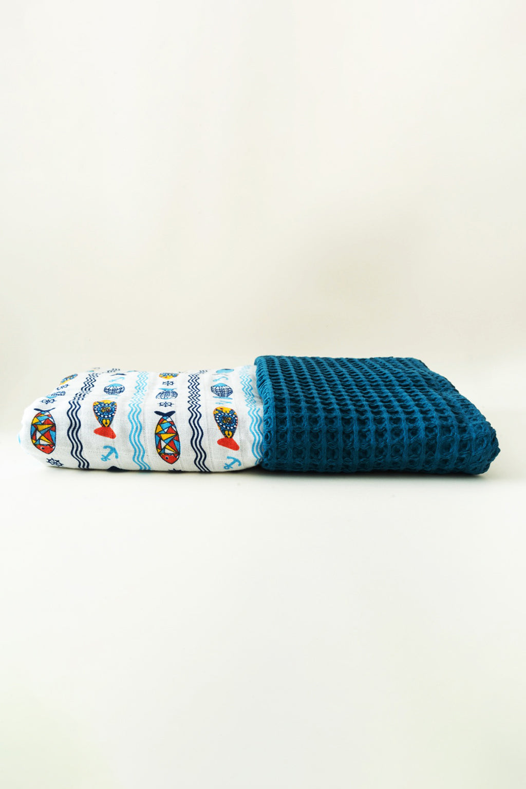 FISCH WAFFEL-MUSSELIN BABYDECKE