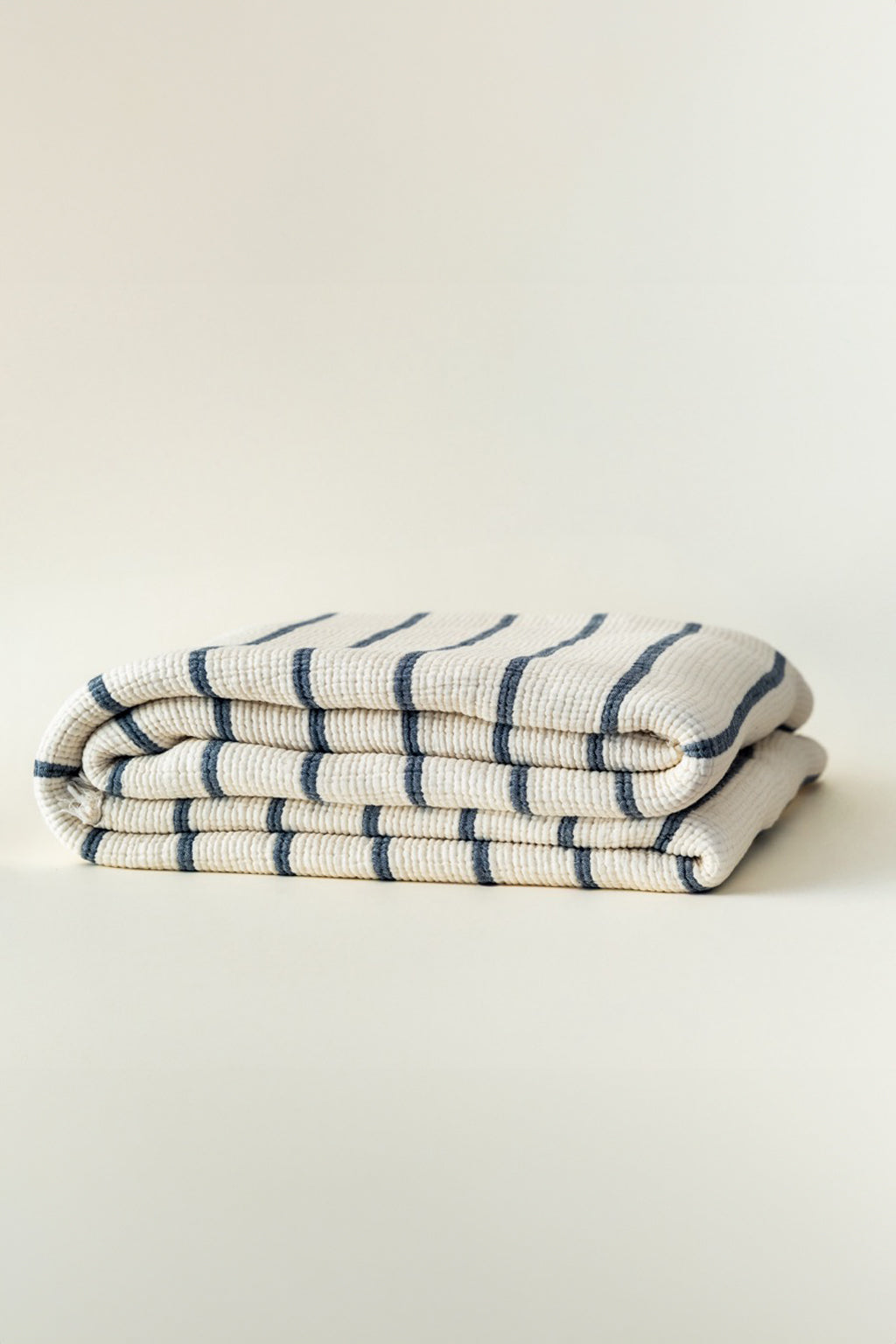 DUO NAVY CRINKLE BETTDECKE