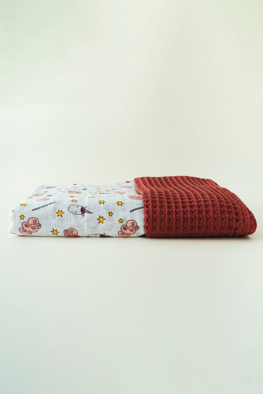 Einhorn-Waffel-Musselin-Babydecke