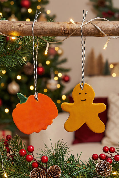 HANDCRAFTED CHRISTMAS TREE ORNAMENTS - SET of 7