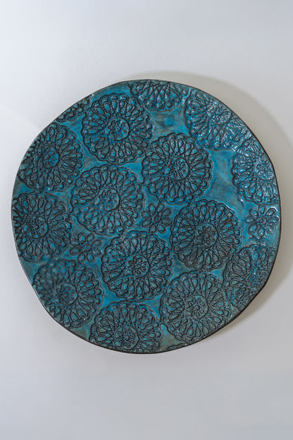 BLAUE SPITZENKERAMIKSCHALE