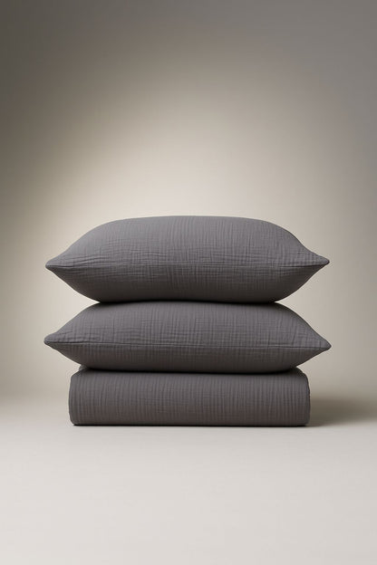 ANTHRAZIT-CRINKLE-BETTBEZUG-SET