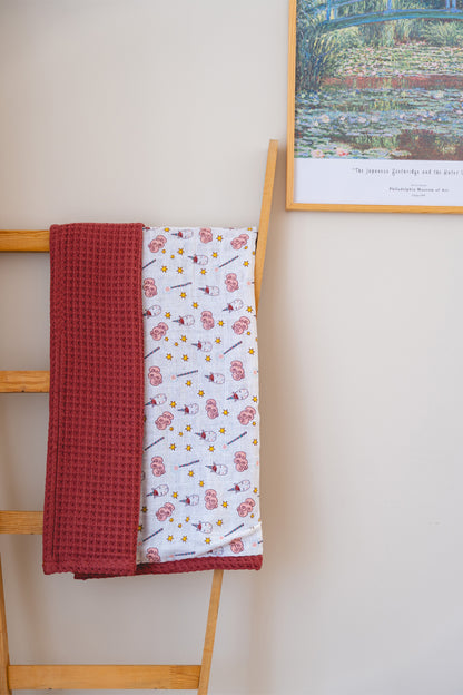 Einhorn-Waffel-Musselin-Babydecke